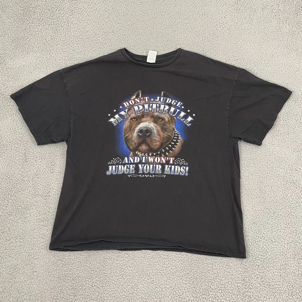 Don't Judge My Pitbull Shirt Men 3XL Delta Pro Weight Short Sleeve Tee